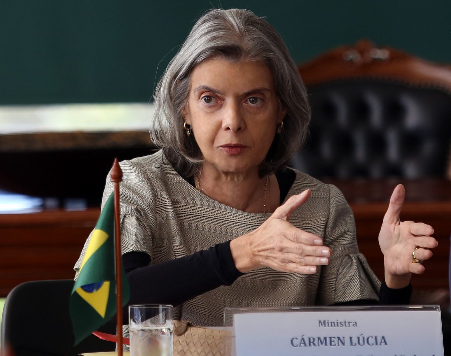 The rapporteur in the case was the Brazilian Supreme Court's judge Cármen Lúcia. Photo by Glaucio Dettmar from National Justice Council communications. Observation: picture taken in 2017.